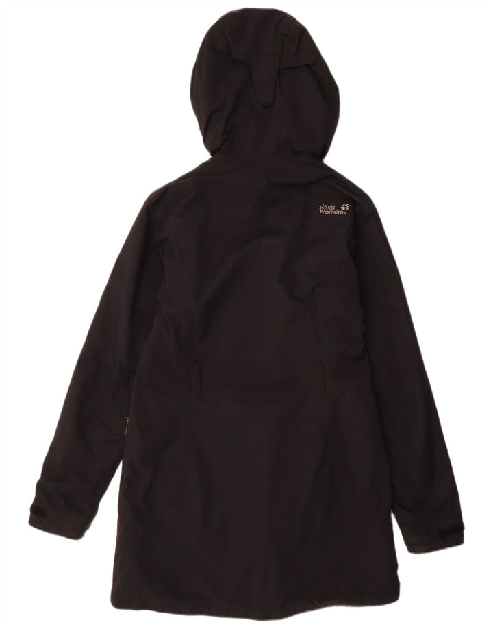 Casaco corta-vento feminino com capuz JACK WOLFSKIN Reino Unido 10 pequeno preto poliamida