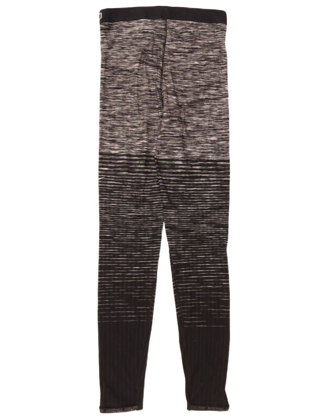 Leggings femininas Nike Graphic UK 14 grandes listradas pretas de poliéster