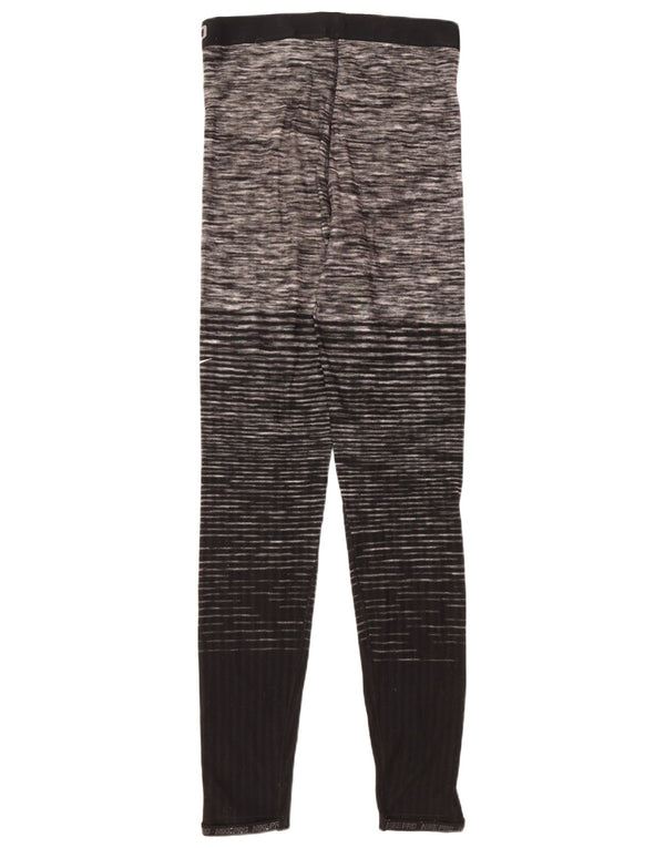 Leggings femininas Nike Graphic UK 14 grandes listradas pretas de poliéster