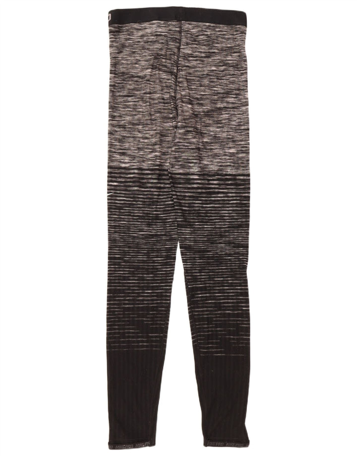 Leggings femininas Nike Graphic UK 14 grandes listradas pretas de poliéster