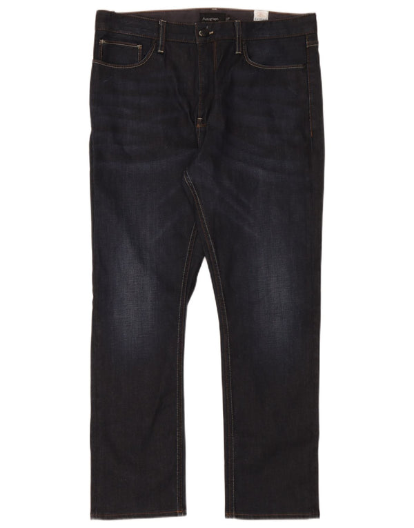Marks & Spencer Masculino Autograph Slim Jeans W36 L29 Azul Marinho Algodão