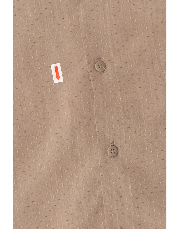 Camisa masculina Pierre Cardin tamanho 17 17 1/2 XL cinza manchado rayon