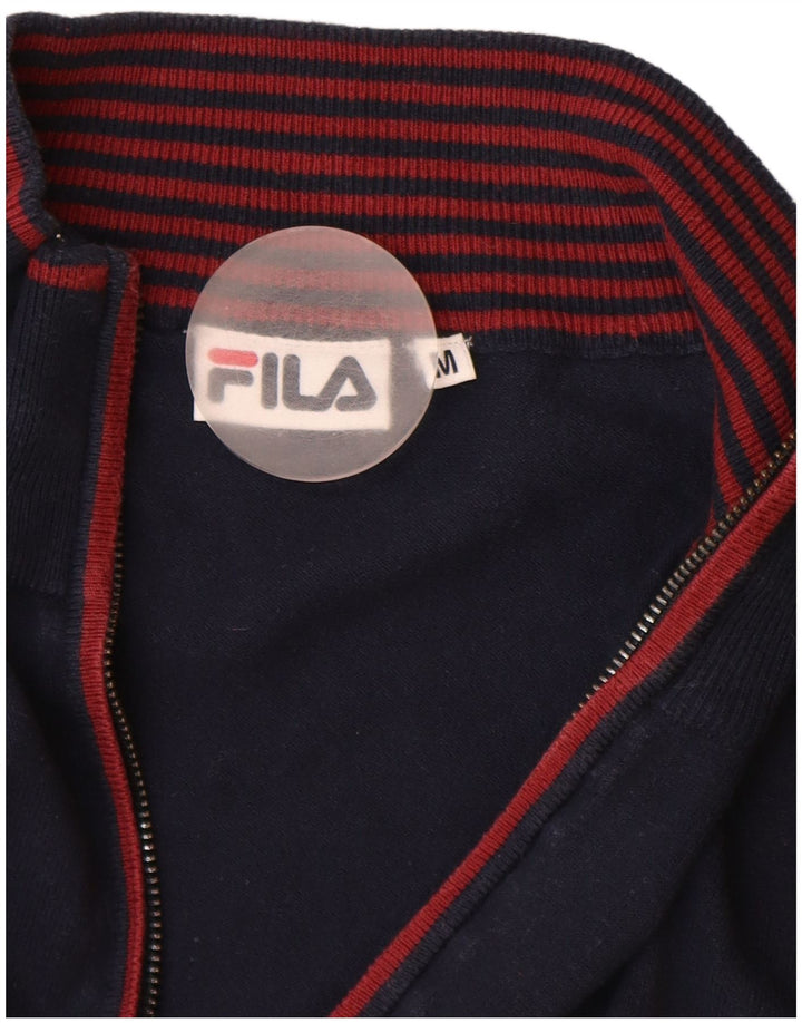 Suéter Cardigan FILA Menino 15-16 Anos Médio Azul Marinho