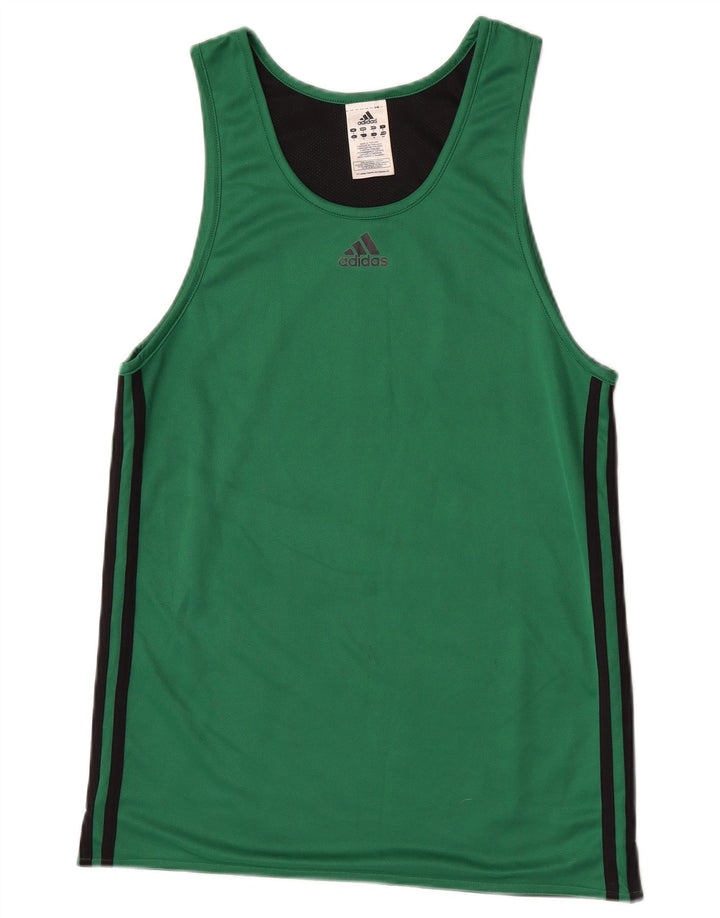 Adidas Mens Colete Top Pequeno Poliéster Verde