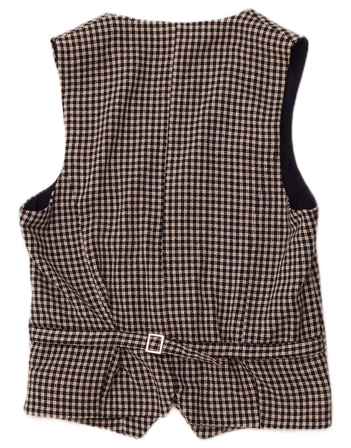 Colete masculino ZARA médio azul marinho algodão houndstooth