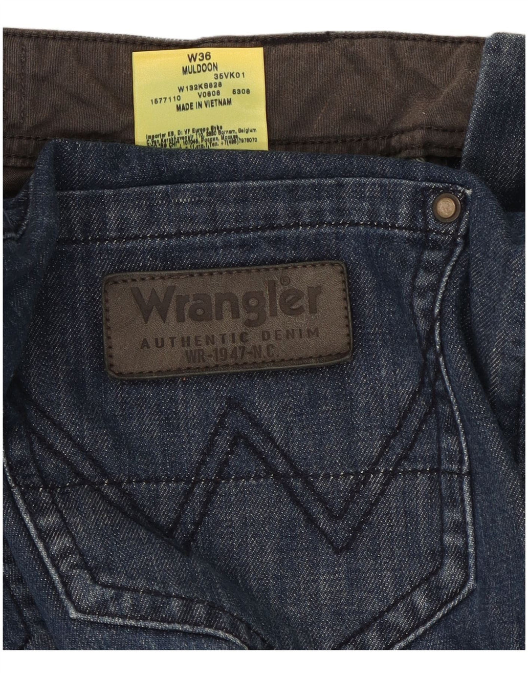 Wrangler Mens Cargo Shorts Jeans W36 Grande Algodão Azul