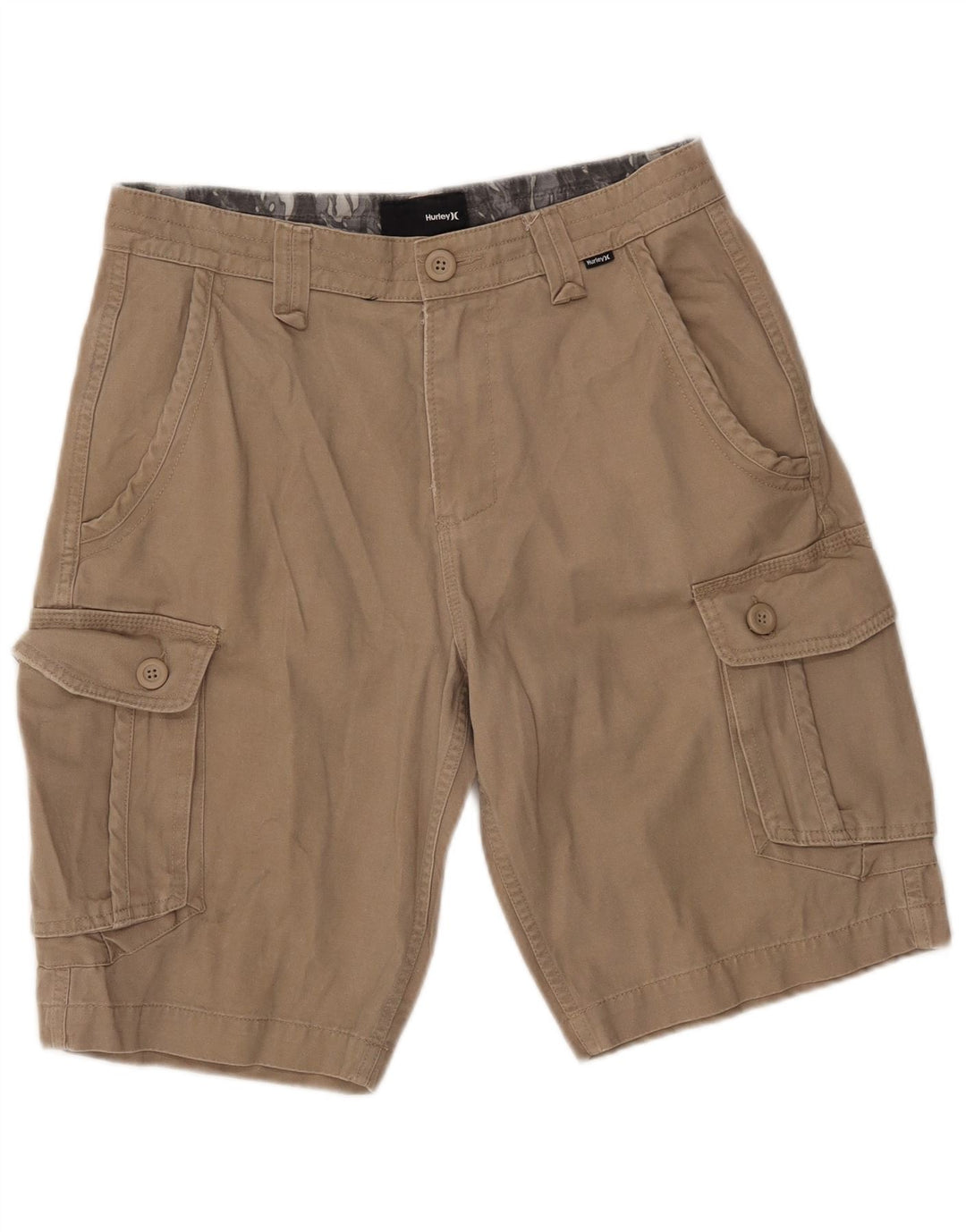 Shorts cargo masculino HURLEY W30 algodão bege médio