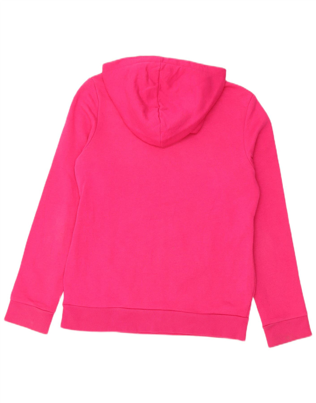 ADIDAS Womens Graphic Hoodie Jumper UK 8/10 Pequeno Algodão Rosa