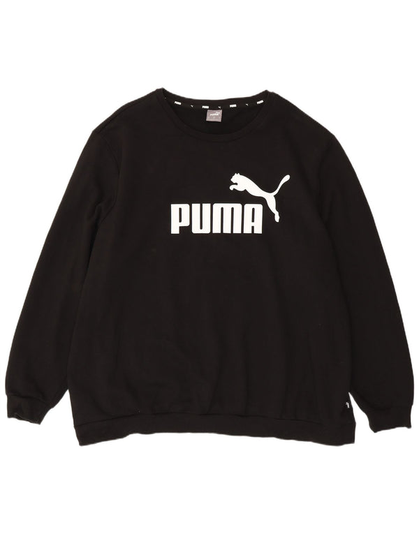 Puma Mens Graphic Moletom Jumper 4XL Algodão Preto