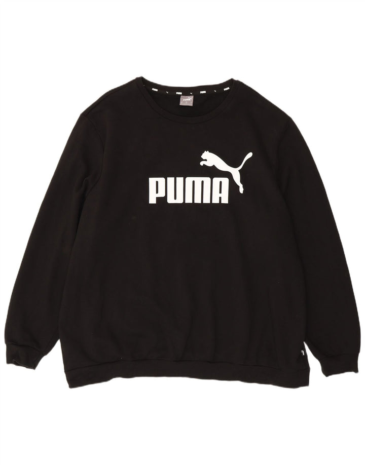 Puma Mens Graphic Moletom Jumper 4XL Algodão Preto