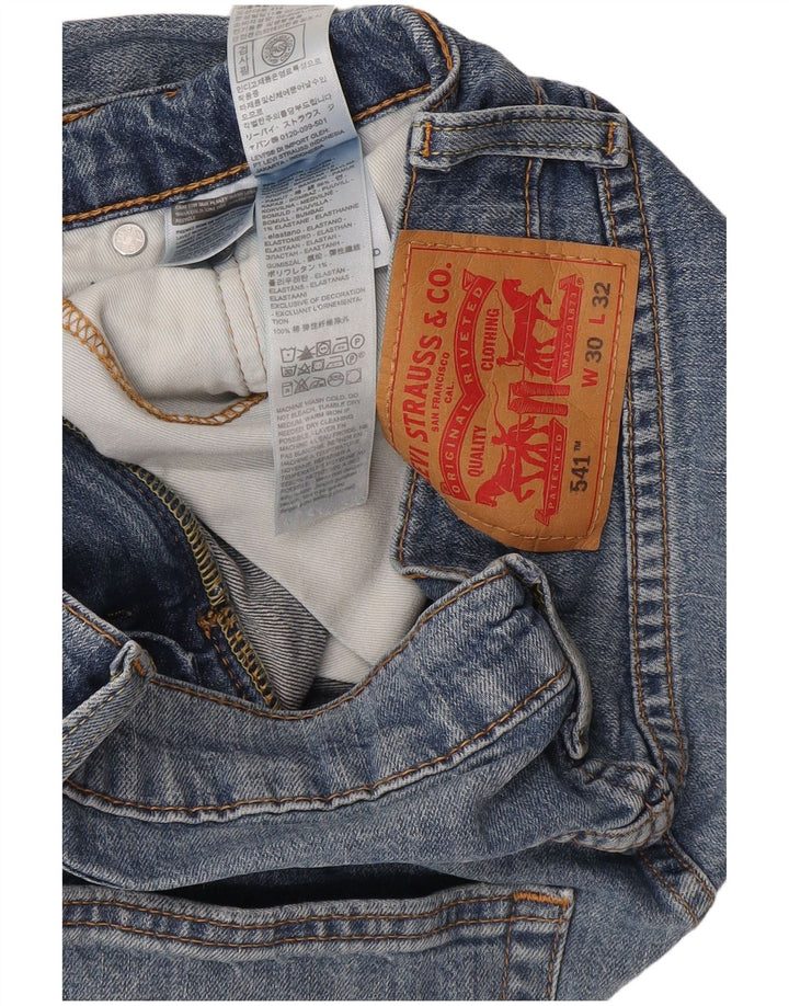 Levi's Masculino 541 Tapered Jeans W30 L32 Azul Algodão