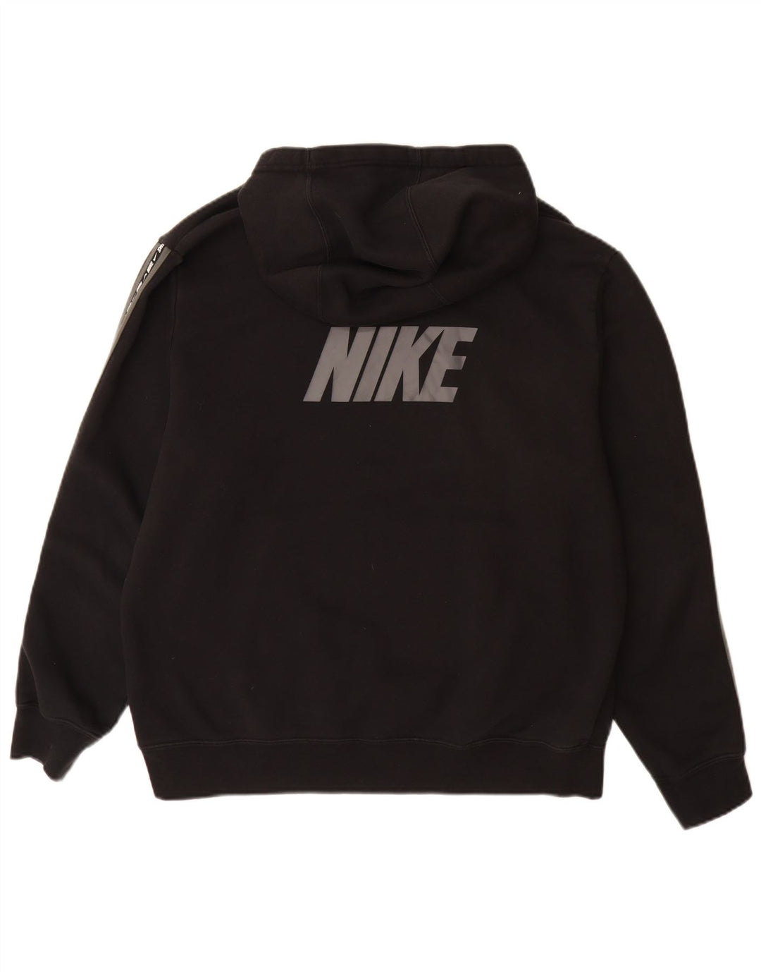 NIKE Mens Graphic Hoodie Jumper Grande Algodão Preto