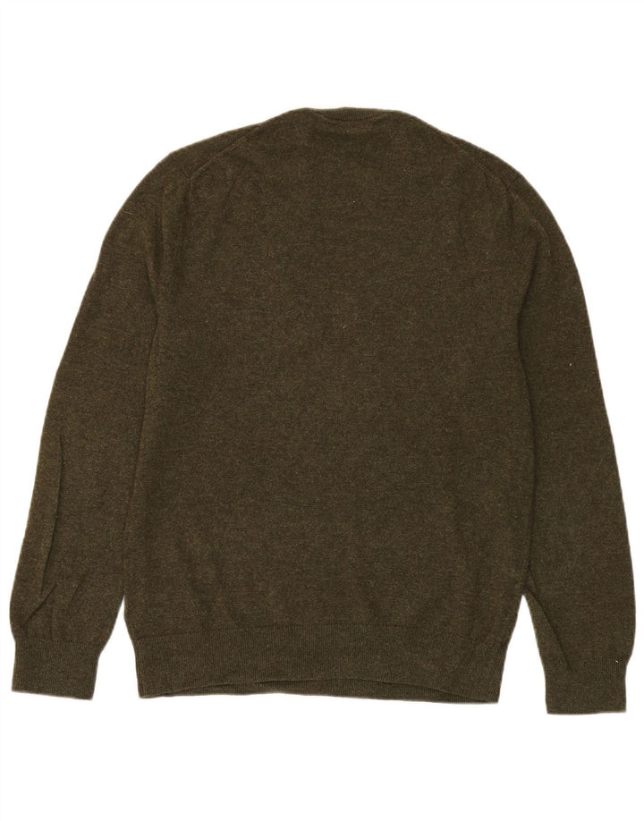 Suéter masculino Cos com gola redonda e lã cáqui média