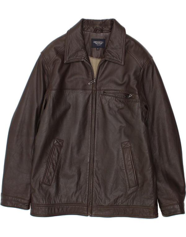 Jaqueta de couro masculina VINTAGE Reino Unido 38 couro marrom médio