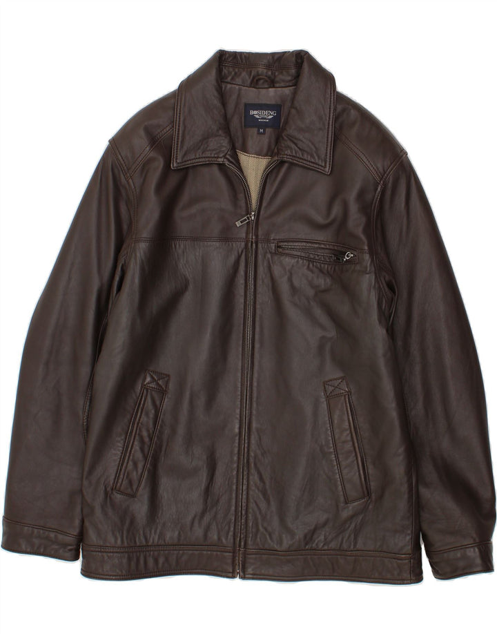 Jaqueta de couro masculina VINTAGE Reino Unido 38 couro marrom médio