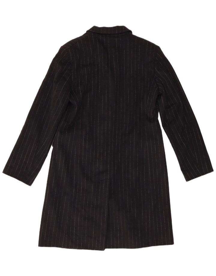 Jaqueta blazer feminina Cerruti Longline com 3 botões EU 46 XL preta listrada