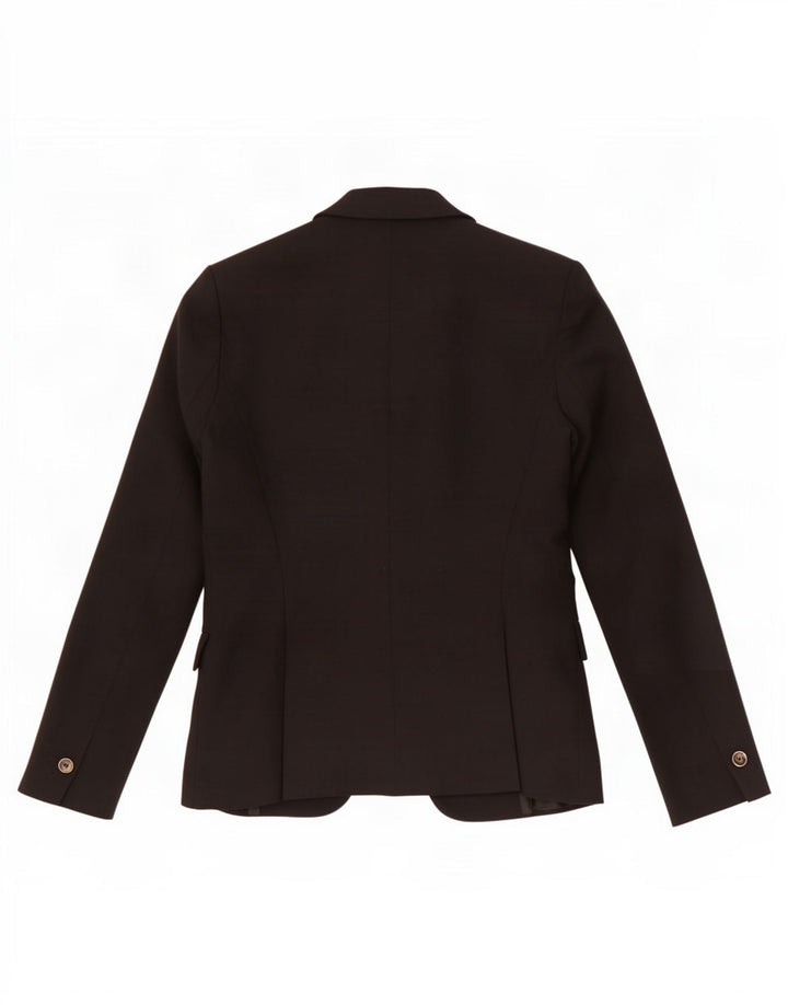 Jaqueta blazer feminina Zara com 1 botão Reino Unido 10 pequeno algodão preto
