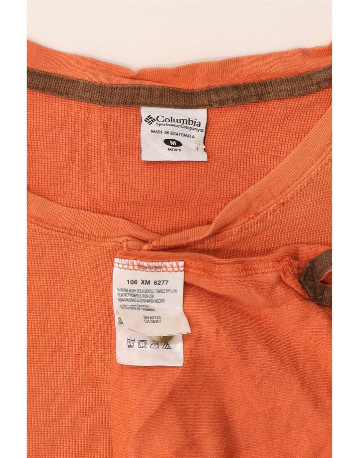 Columbia Mens Regular Camiseta Top Médio Algodão Laranja