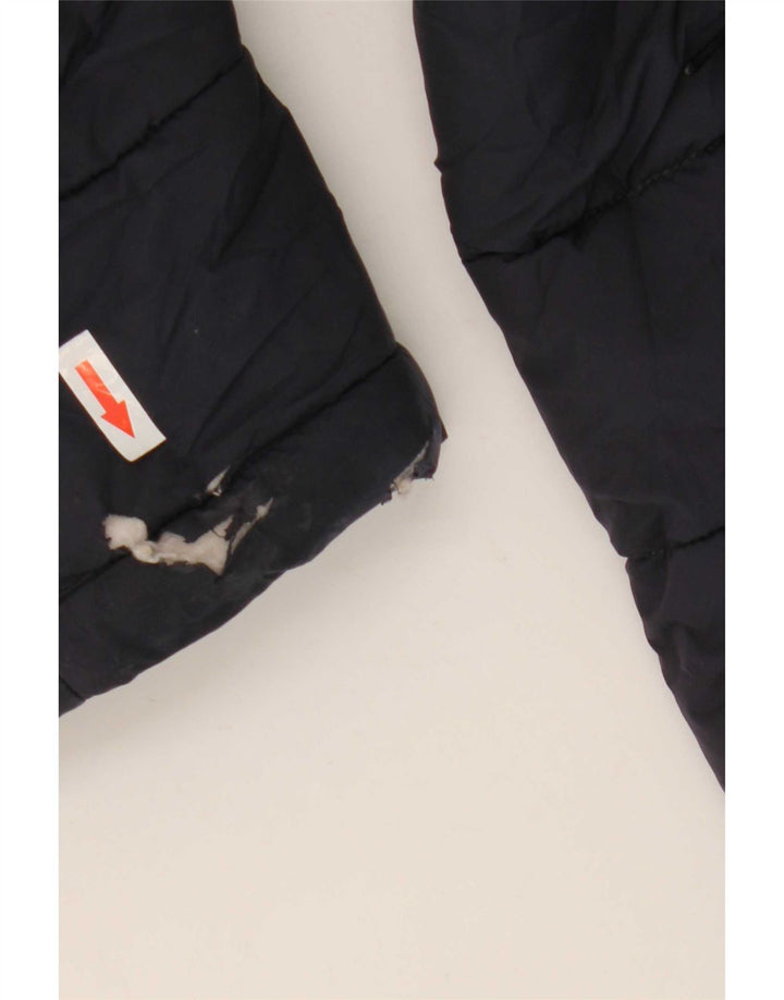 Jaqueta acolchoada com capuz masculina Zara UK 42 XL azul marinho