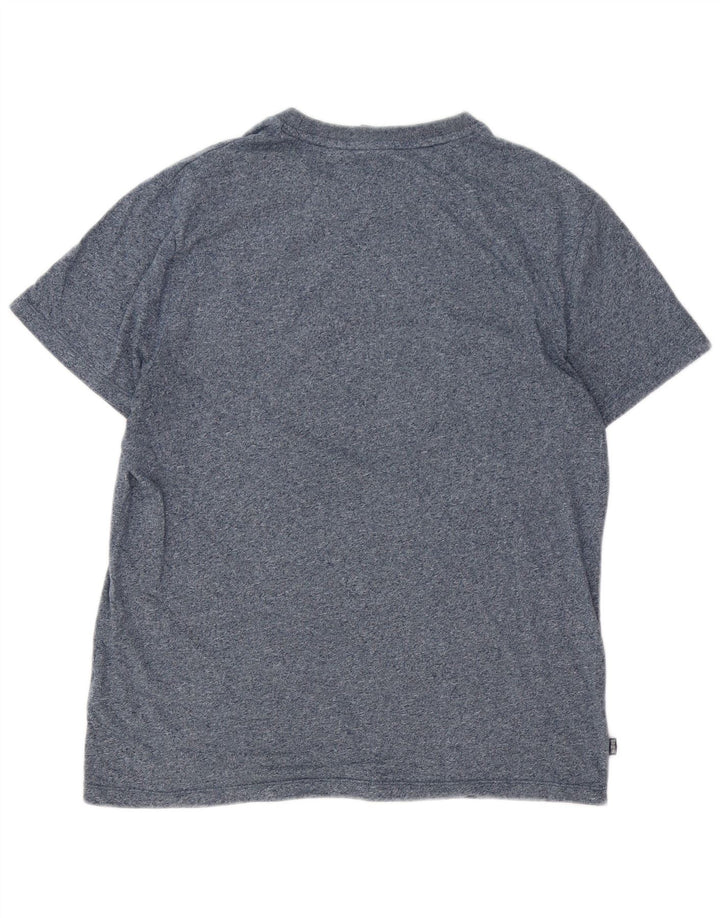 Camiseta masculina SUPERDRY Top XL algodão manchado azul marinho