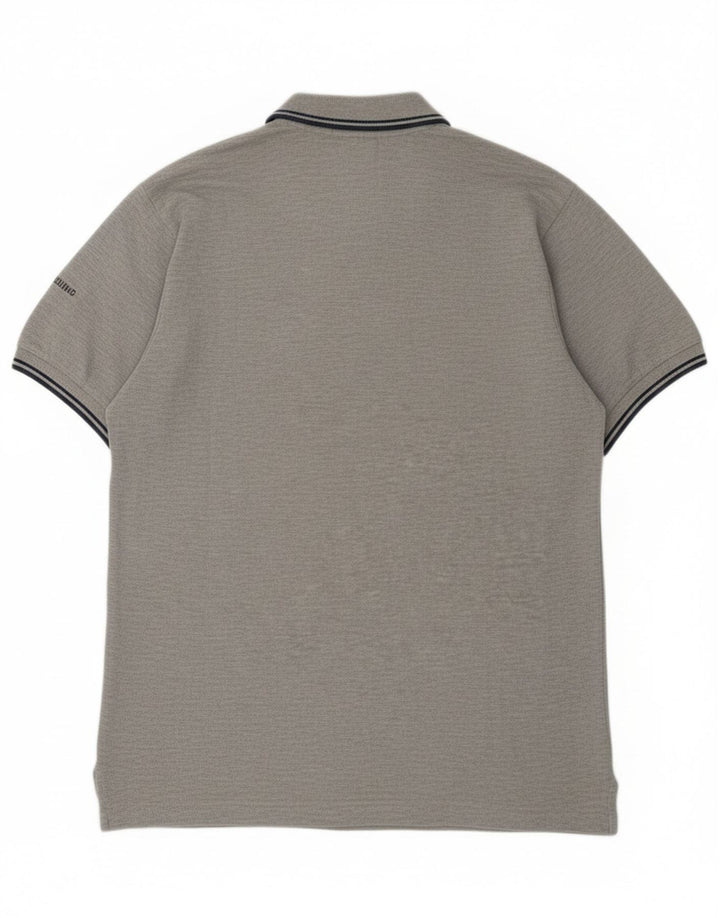 Camisa polo masculina Marina Yachting gráfica cinza médio algodão