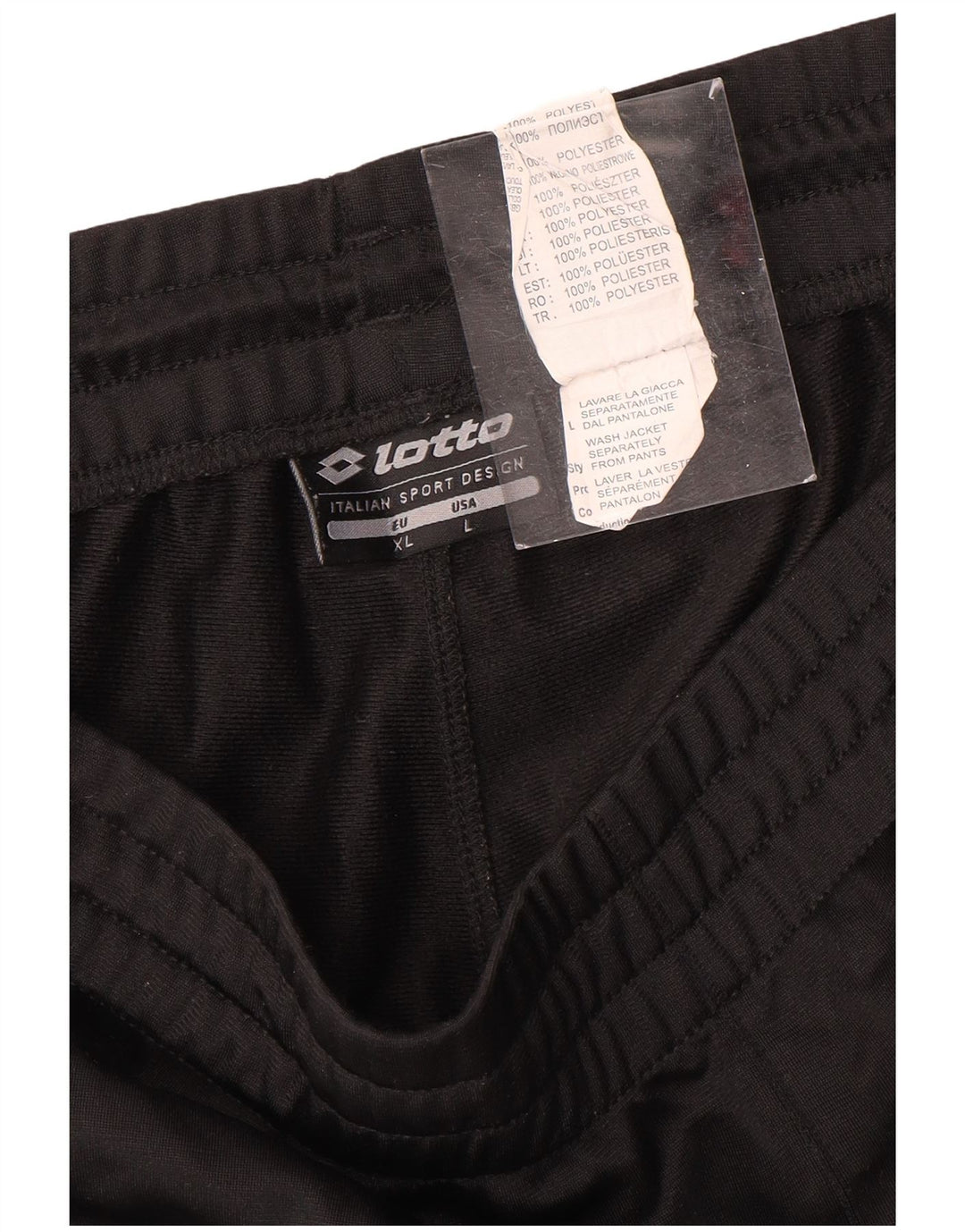 LOTTO Mens Calças de treino Joggers XL poliéster preto