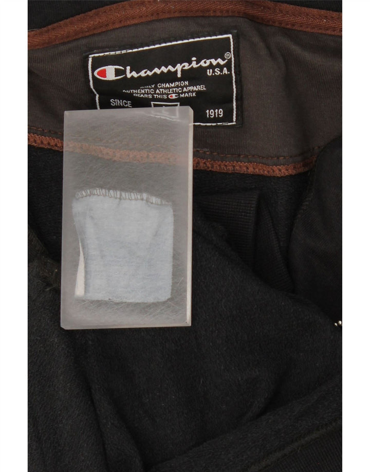 CHAMPION Mens Zip Hoodie Sweater Large Black Cotton Vintage Champion and Second-Hand Champion from Messina Hembry 