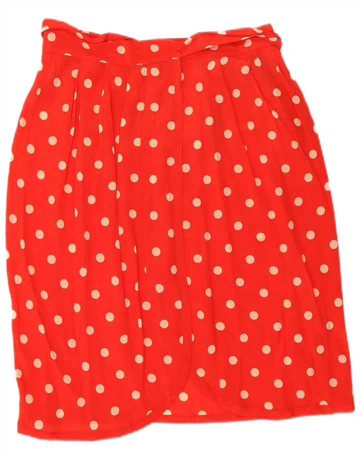 Saia feminina VINTAGE W30 com bolinhas vermelhas médias