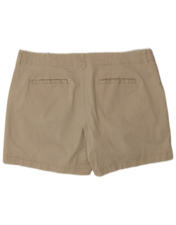 Shorts chino feminino Lee de cintura média EUA 18 2XL W38 algodão bege