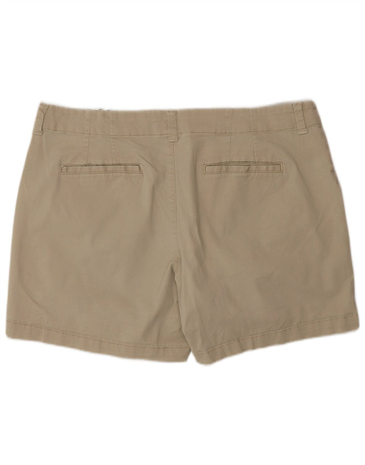Shorts chino feminino Lee de cintura média EUA 18 2XL W38 algodão bege