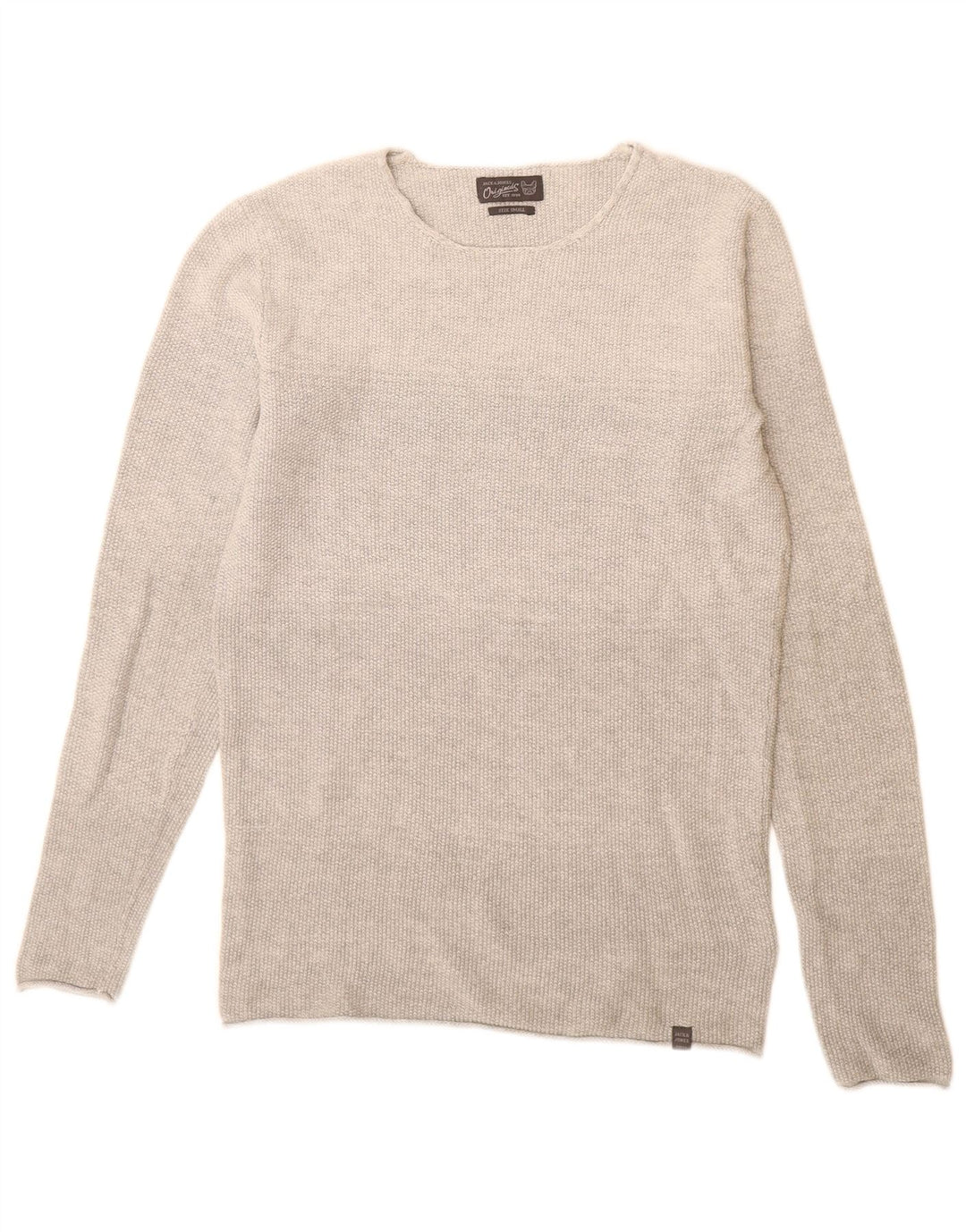Suéter masculino Jack & Jones com gola canoa e algodão cinza pequeno