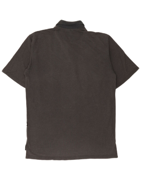 ADIDAS Mens Polo Shirt UK 38/40 Médio Algodão Preto