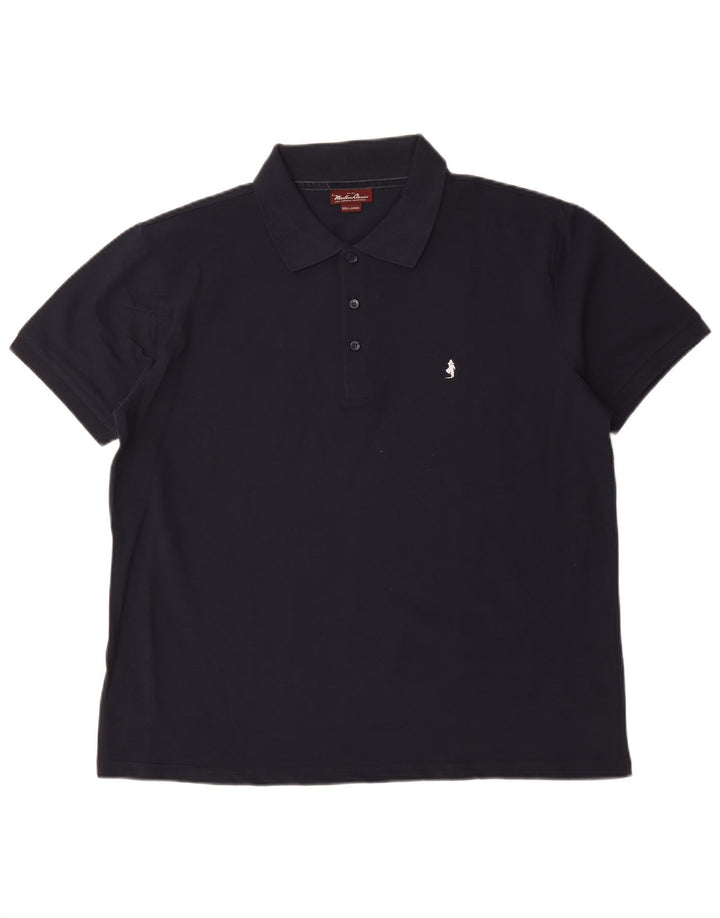 Camisa polo masculina Marlboro Classics 3XL algodão azul marinho