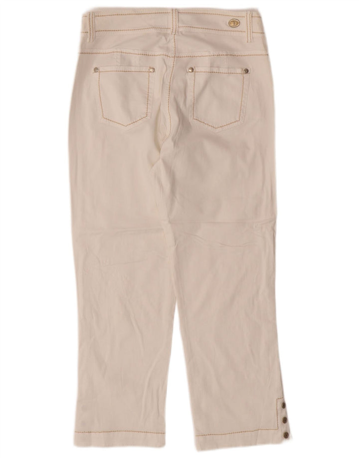 Calça capri reta feminina TRUSSARDI W27 L22 algodão branco