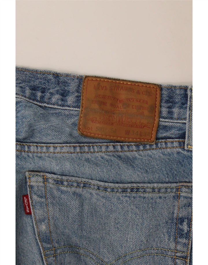 Levi's Masculino 501 Straight Jeans W34 L34 Azul Algodão