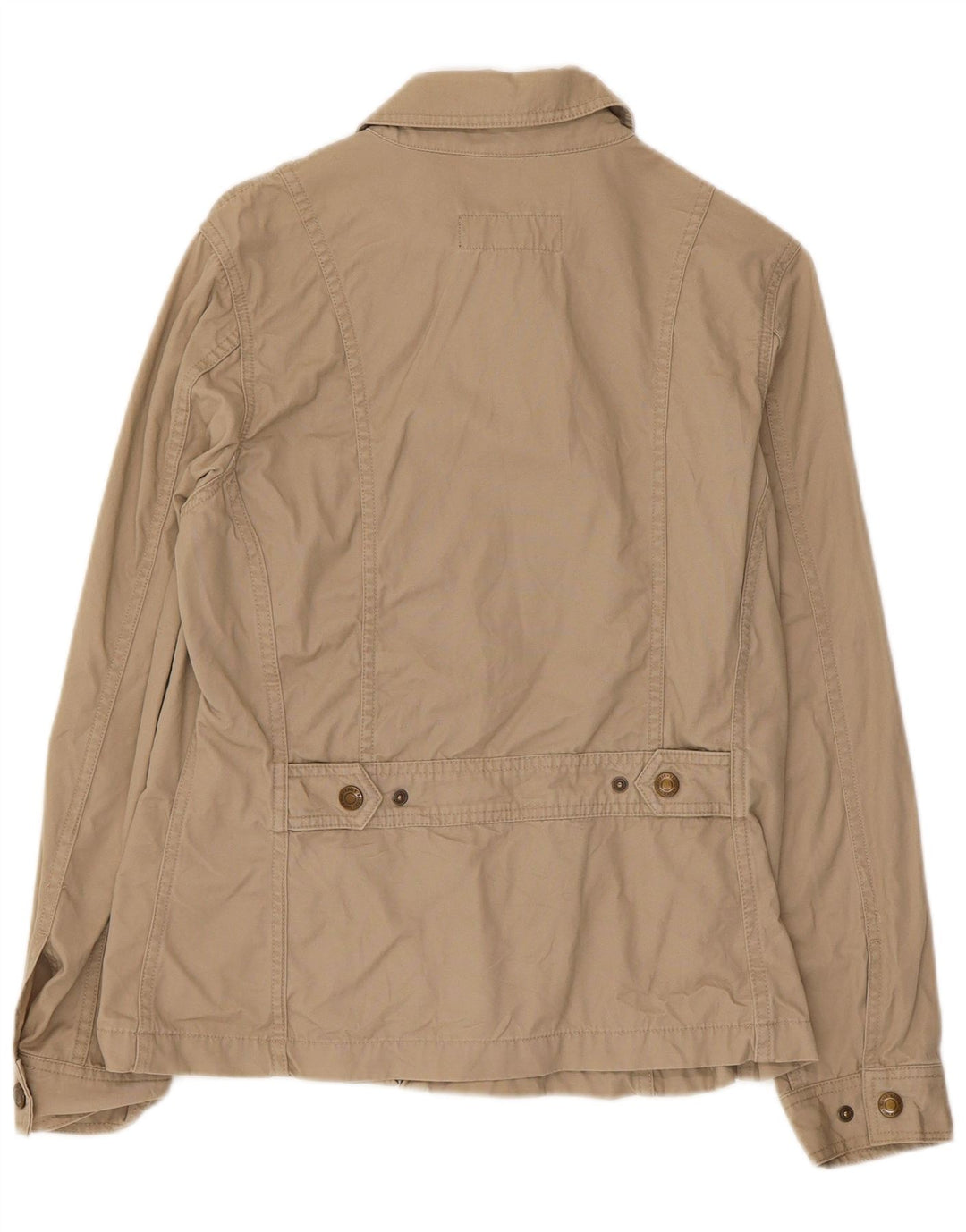 Jaqueta utilitária feminina Eddie Bauer UK 12 algodão bege médio