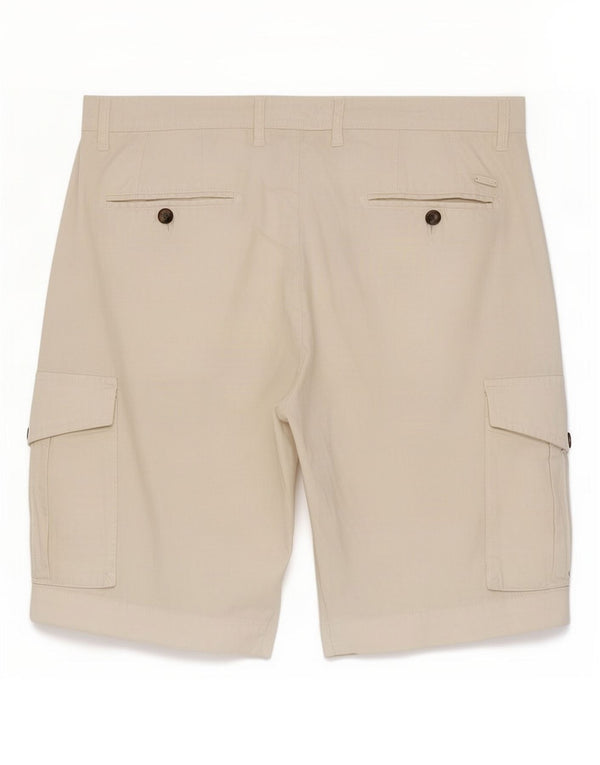 Marlboro Classics Masculino Slim Fit Cargo Shorts Grande W36 L10 Algodão Bege