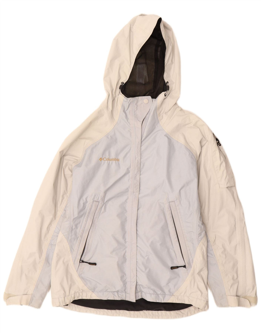 Columbia Womens Interchange Hooded Rain Jacket UK 10 Pequeno Branco