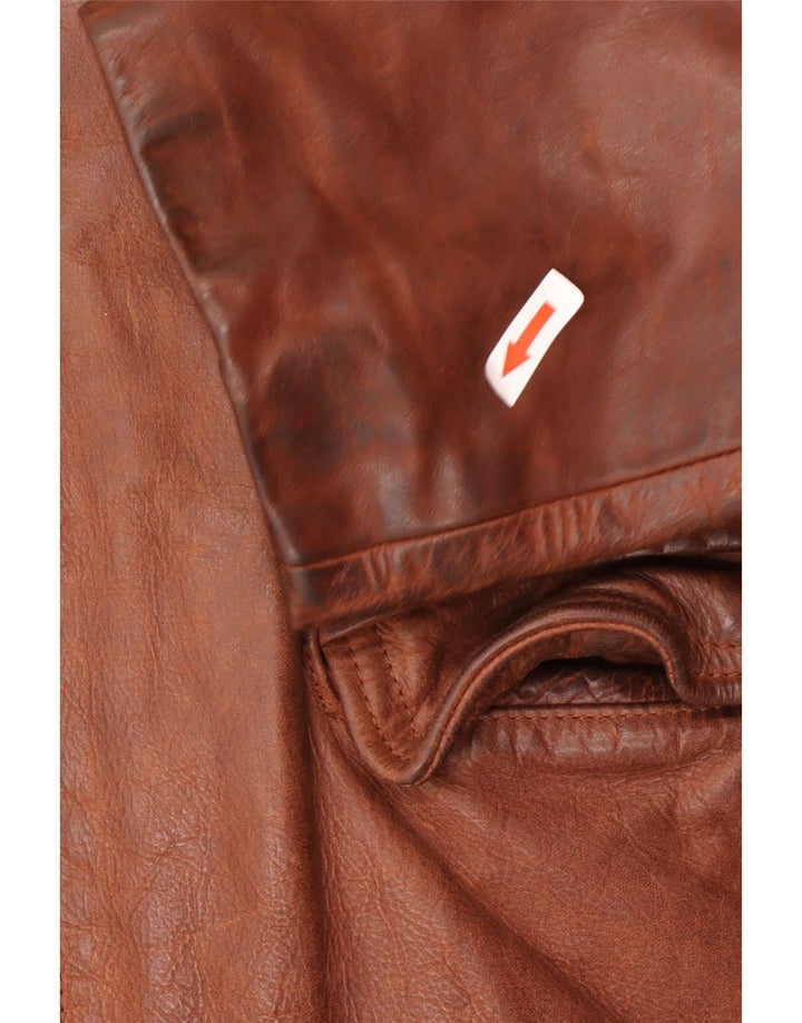 Jaqueta de couro masculina vintage Reino Unido 40 grande couro marrom