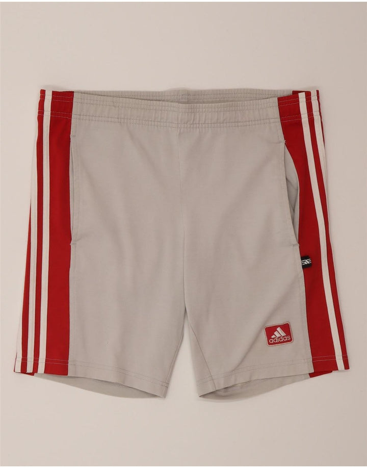 Shorts esportivos masculinos Adidas pequeno algodão cinza