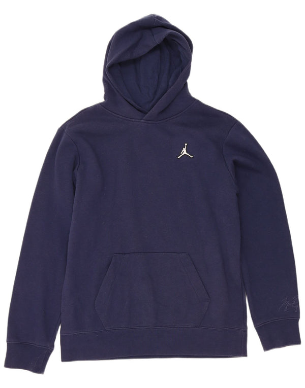 Jordan Boys Hoodie Jumper 13-14 Anos XL Azul Marinho Algodão