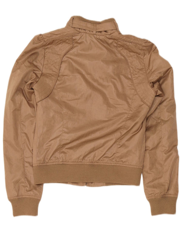 Jaqueta bomber feminina Guess UK 6 XS poliéster marrom