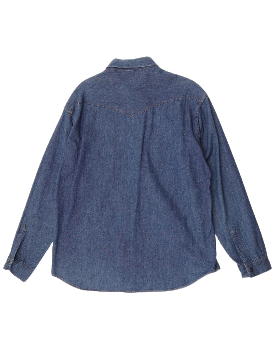 Camisa jeans masculina Wrangler grande algodão azul