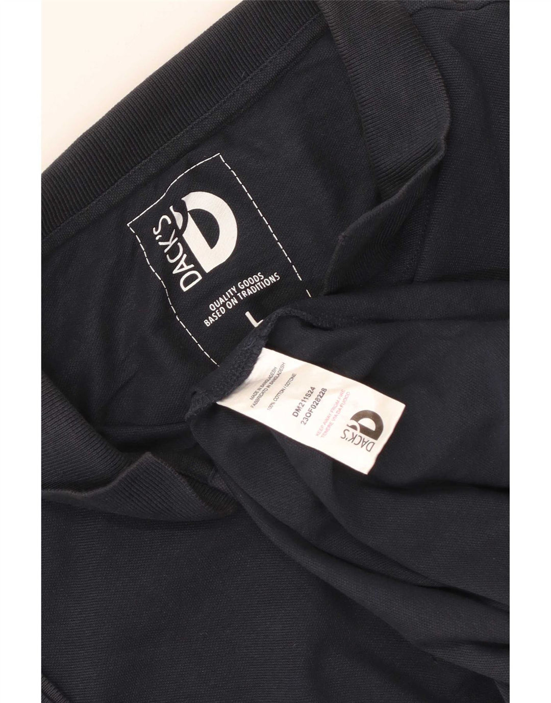 Camisa polo masculina Dack's grande algodão azul marinho