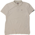 Camisa polo masculina Tommy Hilfiger de algodão branco médio