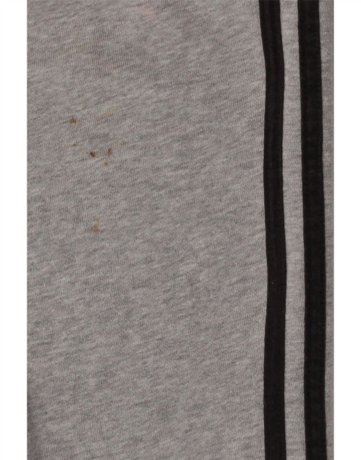 Adidas masculino gráfico calças de treino joggers algodão cinza médio