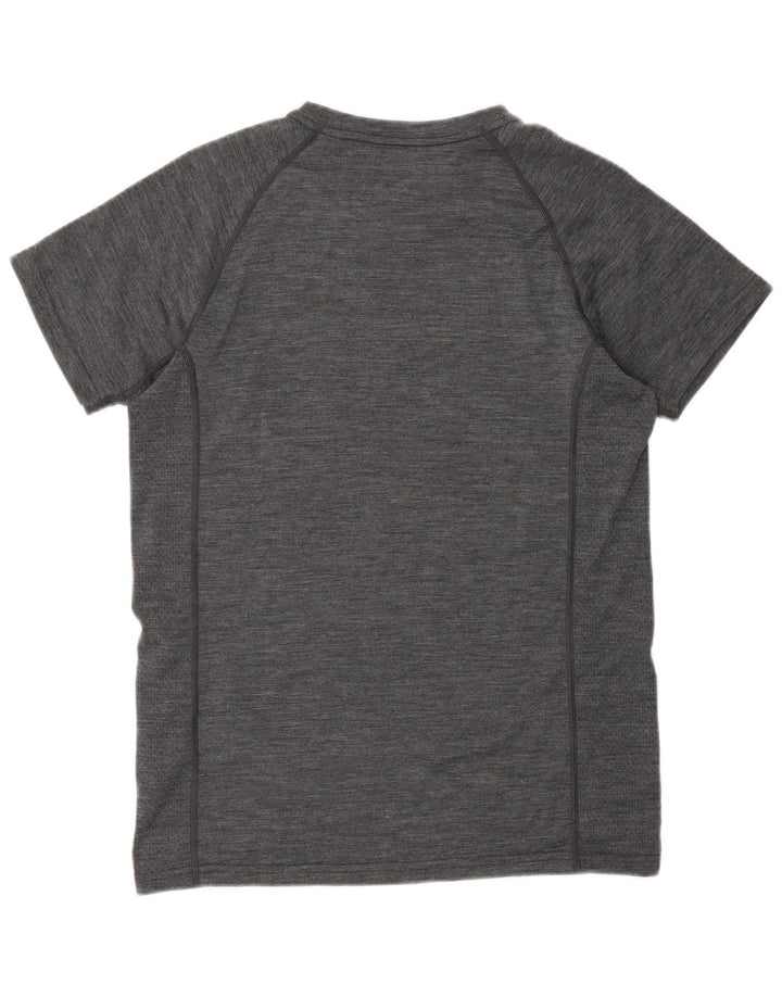 Camiseta masculina Mountain Warehouse Top cinza médio manchado de lã Merino