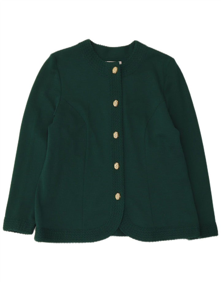 Suéter cardigã feminino Domina IT 52 2XL lã verde