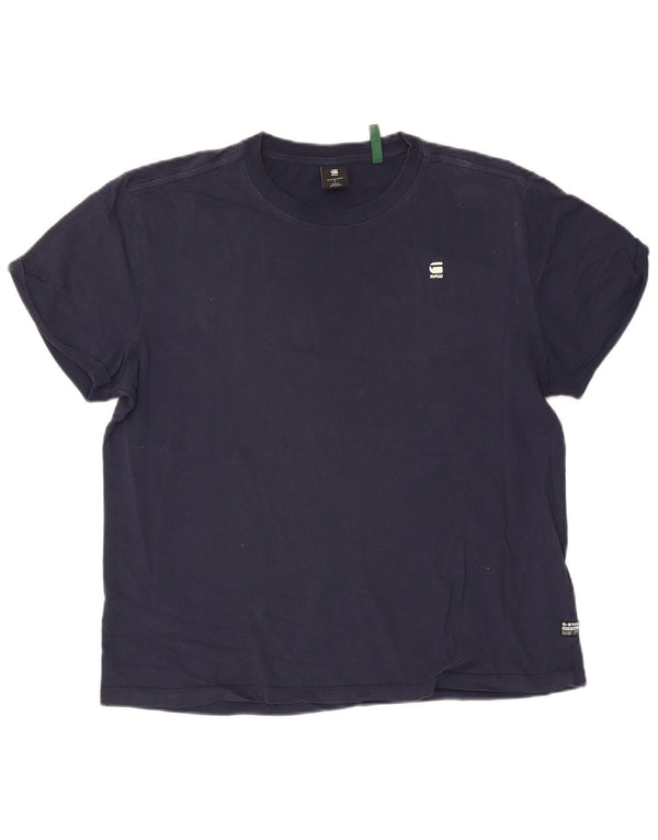 G-Star Mens T-Shirt Top Large Navy Blue