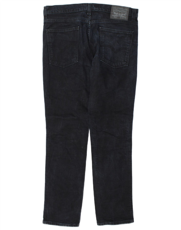 Levi's Masculino 511 Slim Jeans W34 L32 Azul Marinho Algodão